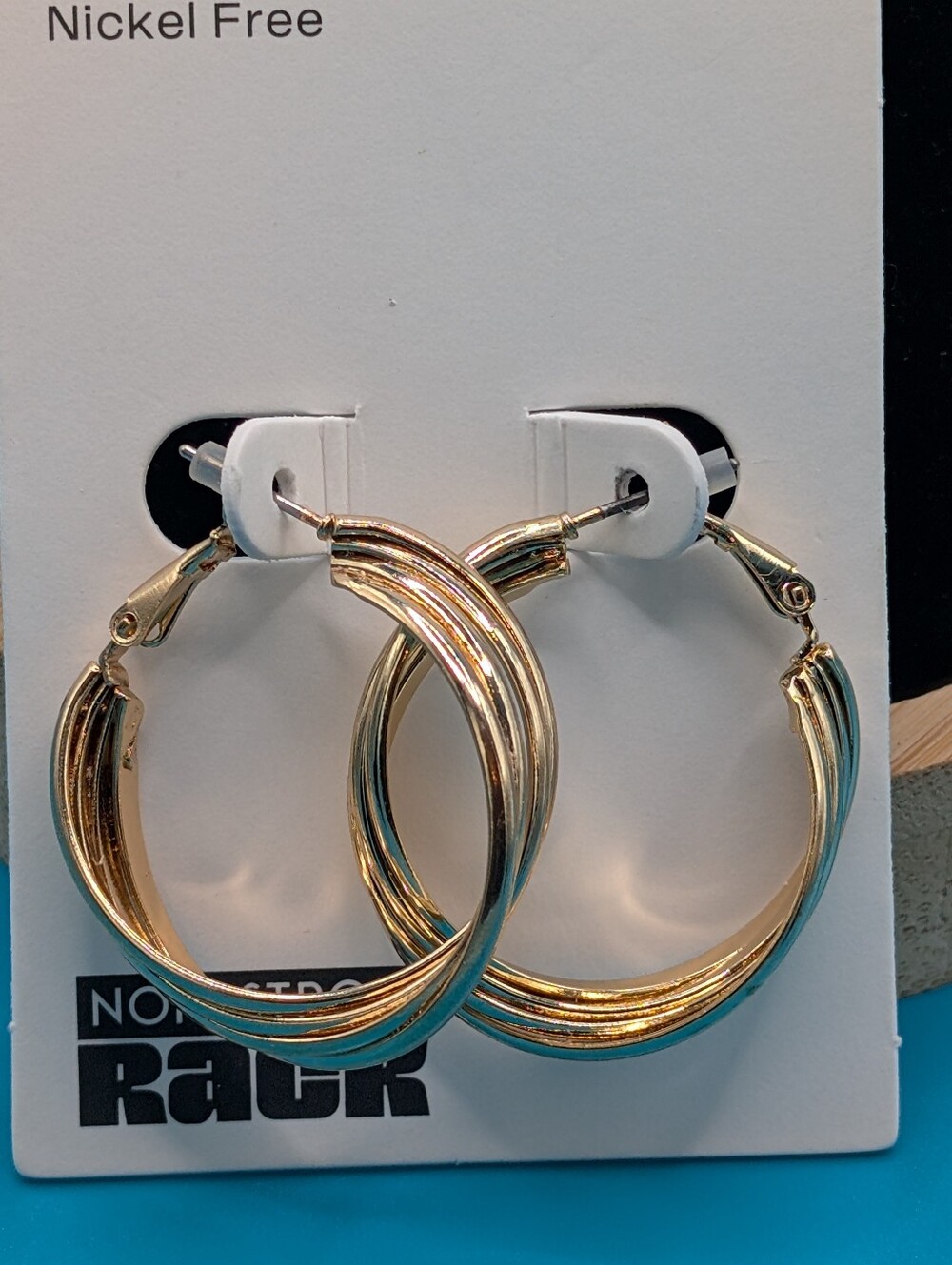 Nordstrom Gold Intertwined Hoop Earrings